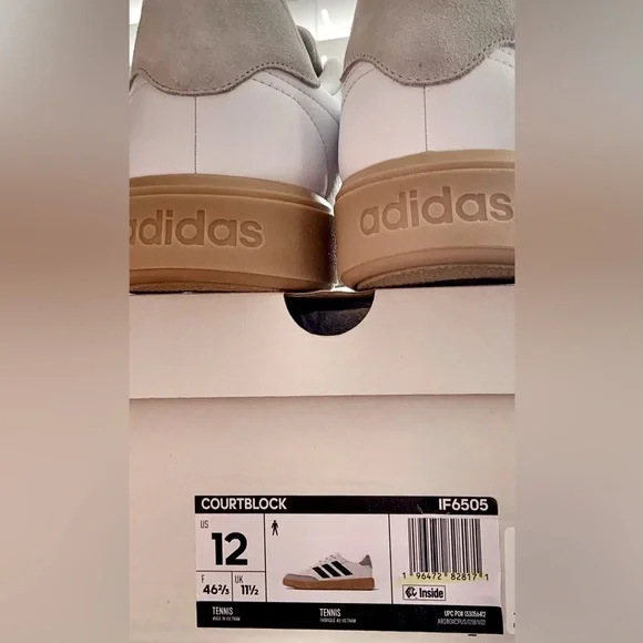 🔥 Adidas Men’s Athletic ‘COURTBLOCK’ Casual Walking Tennis Shoes/Sneakers 👟 - Picture 2 of 15